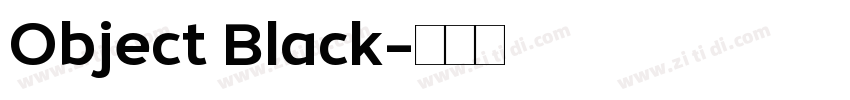 Object Black字体转换